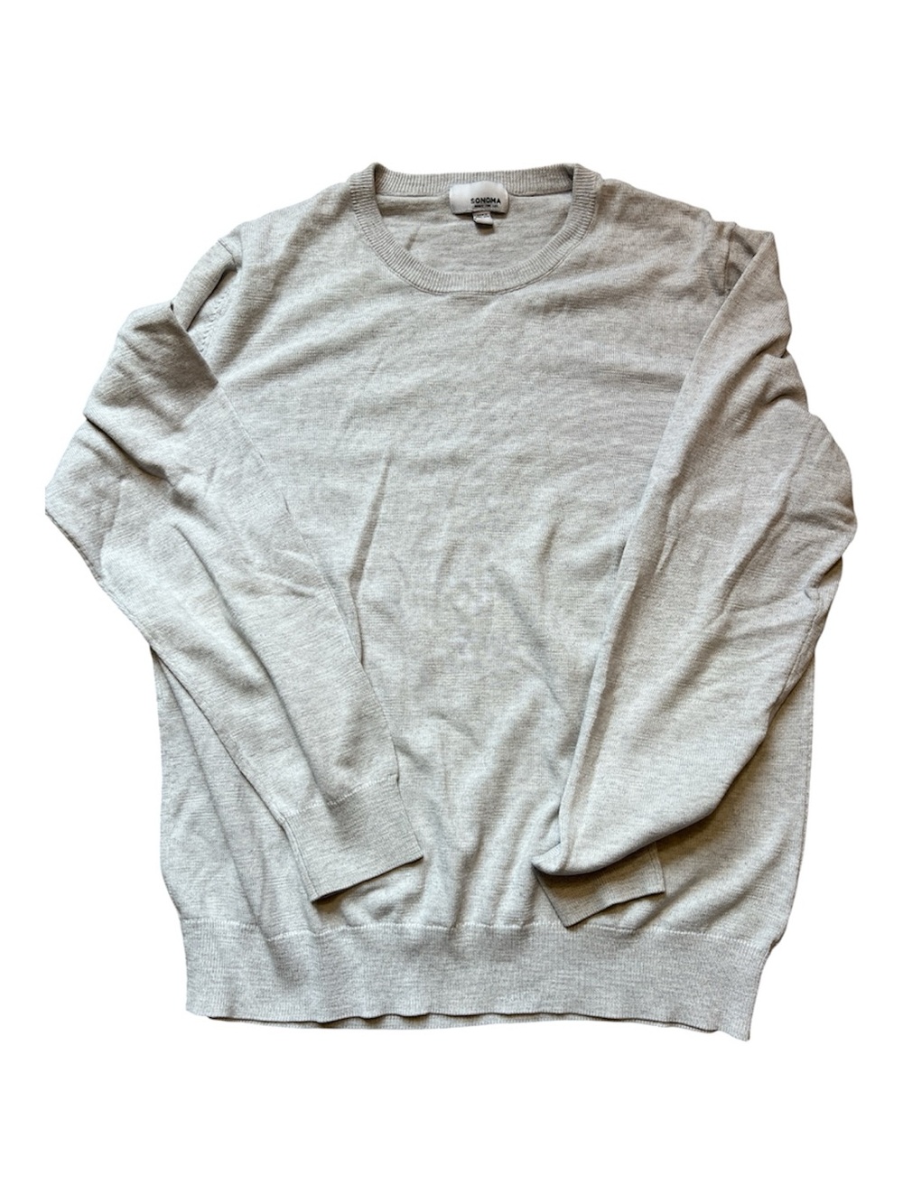 Sonoma Goods For Life Light Gray Crewneck Pullover Sweater Large L